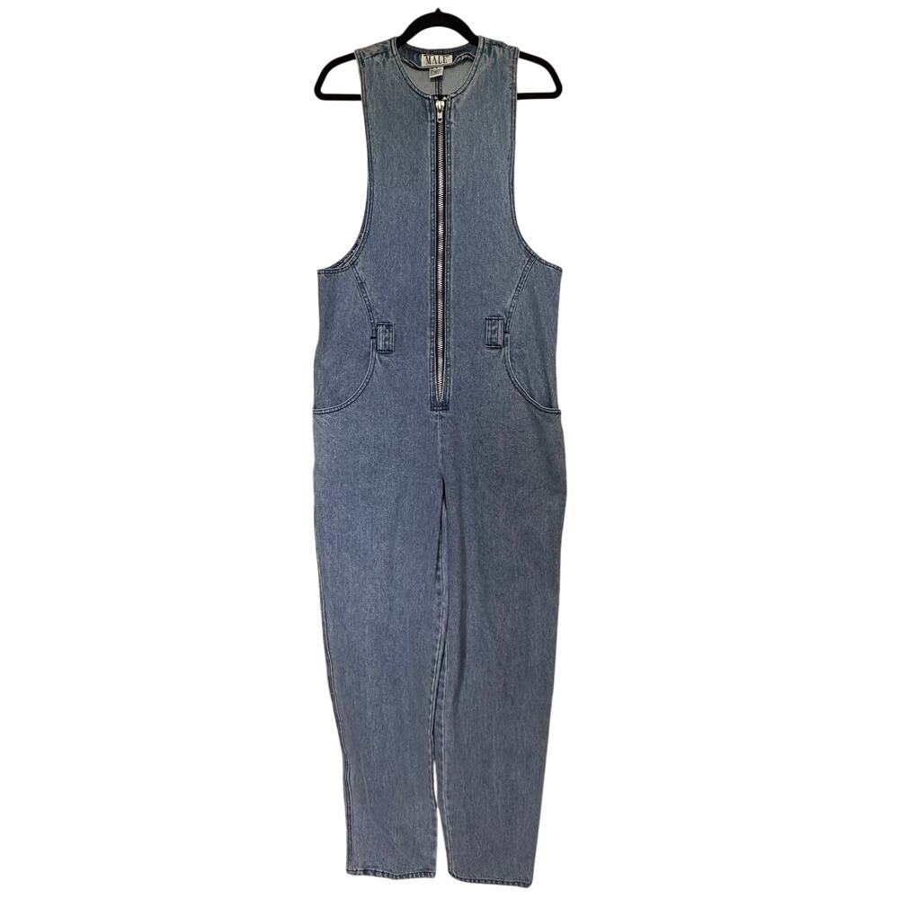 Vintage 90s International Male Denim Jumpsuit Mens Zip Up Overalls M
